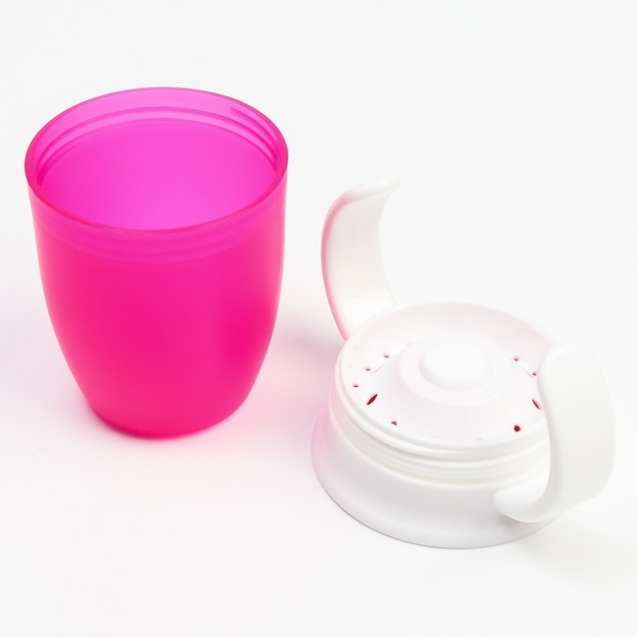 Поильник - непроливайка детский тренировочный «360°», 240 мл., с ручками, цвет бирюзовый