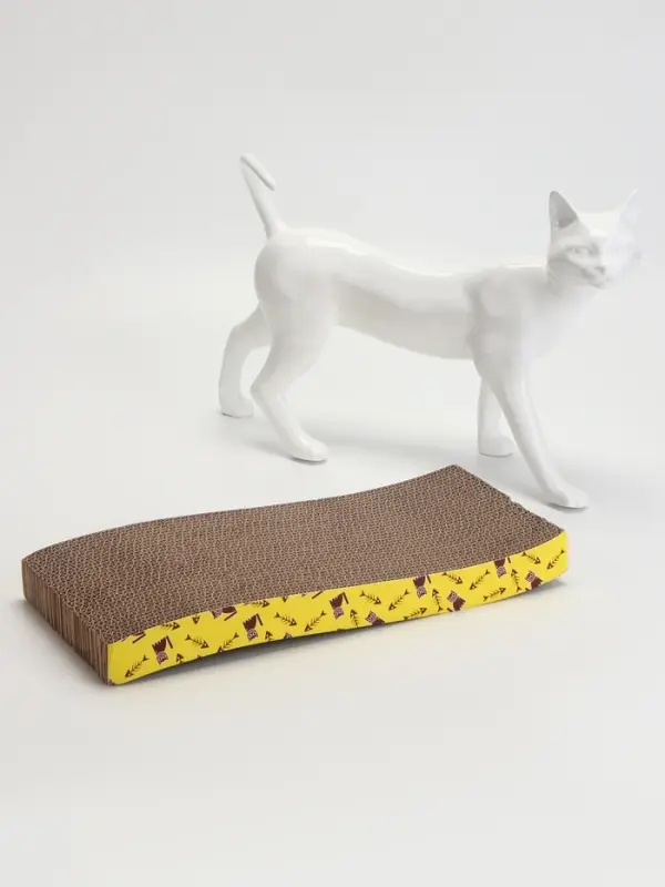 Когтеточка-лежанка &laquo;Пижон. Волна&raquo;, 42.5&times;20&times;4 см, с кошачьей мятой, гофрокартон