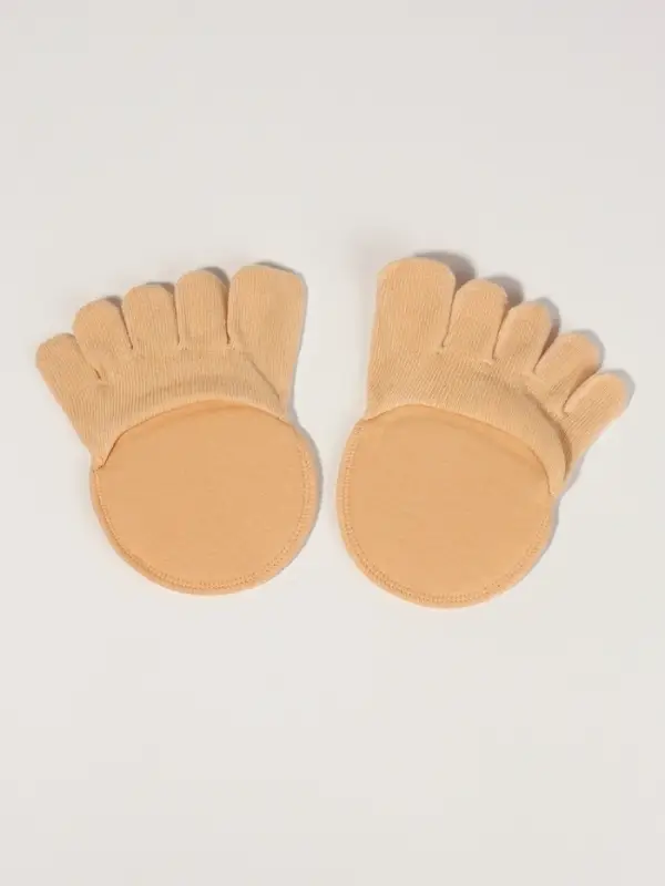 Полустельки с закрытыми пальцами, 12 см, пара, бежевые