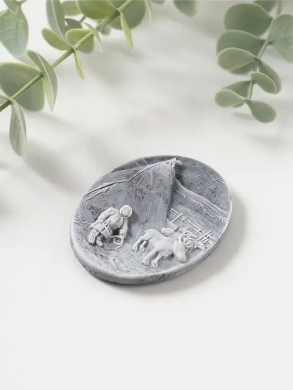 Магнит "У чума" (барельеф), 6,5см