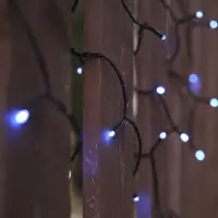 Гирлянда &laquo;Нить&raquo; 20 м, IP44, тёмная нить, 200 LED, свечение синее, 8 режимов, 220 В