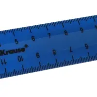 Линейка 15 см ErichKrause Classic, синяя, флоупак