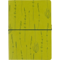 Блокнот А5 128л Attache Дикие травы клетк,мягк.обл,кожзам с блинт.тисн 3149