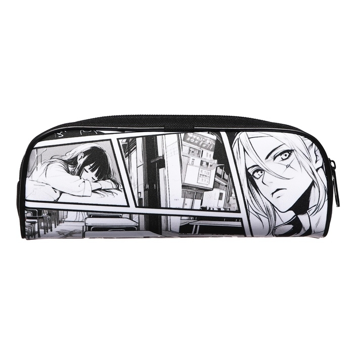 Пенал мягкий, 1 отделение, 80 х 210 х 40 мм, объёмный, Calligrata ПМО 21-20, Пенал мягкий, 1 отделение, 80 х 210 х 40 мм, объёмный, Calligrata ПМО 21-20, "Аниме"