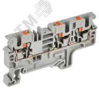 ARMAFIX Клемма пружинная Push-in CP-MC 3 вывода 4мм2 серая IEK