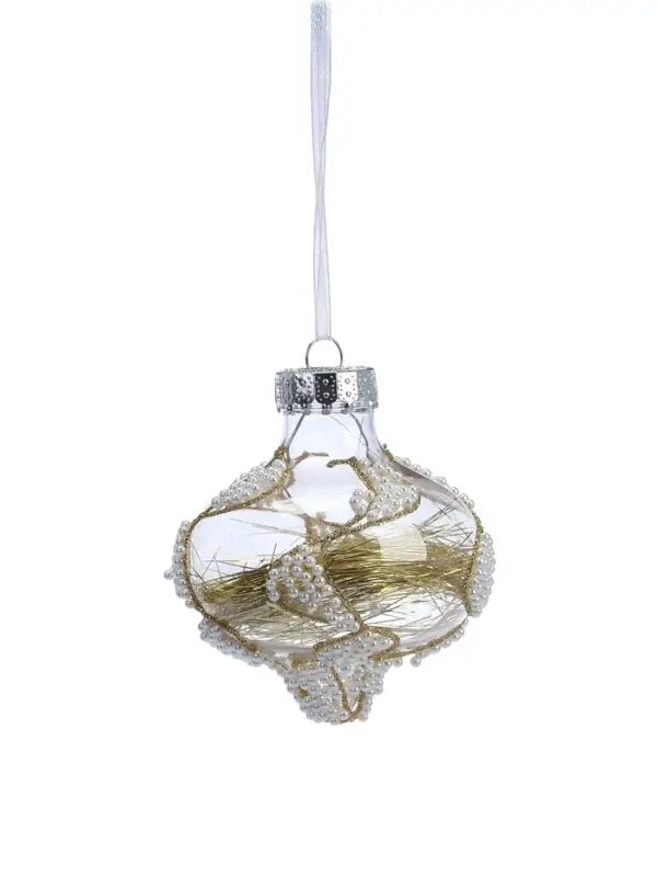 Ёлочные игрушки 6 шт. «Мелвин», шары новогодние, d=8 см, бело-золотой Ёлочные игрушки 6 шт. «Мелвин», шары новогодние, d=8 см, бело-золотой