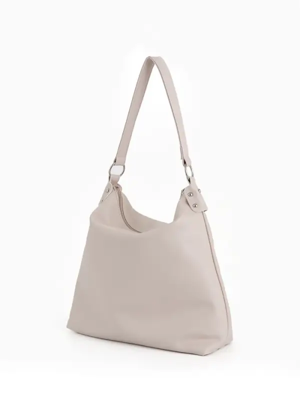 Сумка - мешок женская TEXTURA, на молнии, 32&times;11&times;32 см, бежевая