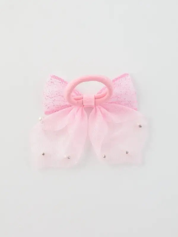 Бант для волос на резинке &laquo;Бантик Лили воздушный&raquo;, 8&times;7 см, розовый