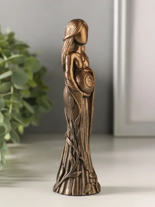 Фигурка - оберег &laquo;Луна&raquo;, 15&times;4&times;4 см, гипс под бронзу винтаж