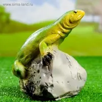 Садовая фигура из гипса &laquo;Ящерица на камне&raquo;, 16.5&times;13&times;16 см