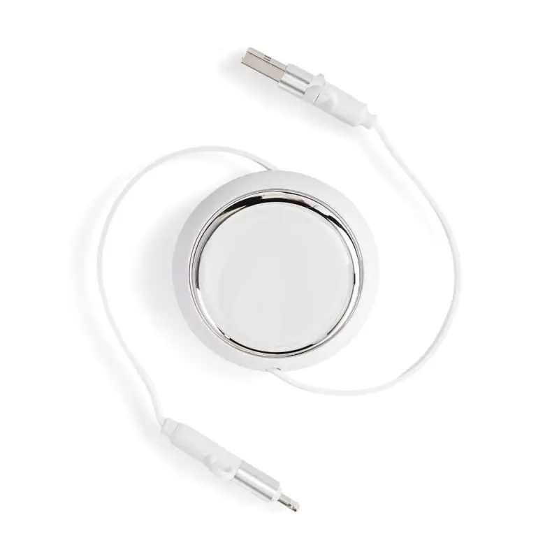 Складной кабель с переходниками pocketCoil, белый