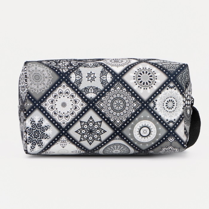 Косметичка дорожная на молнии, с ручкой, цвет серый