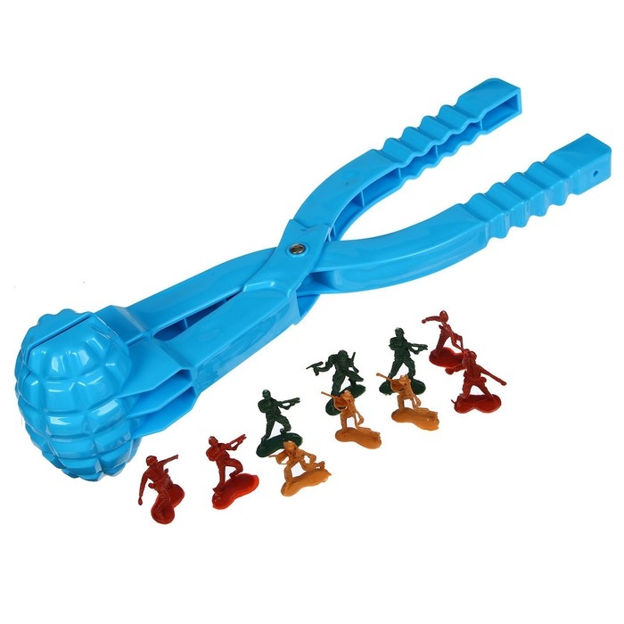 Новогодний подарок. Снежколеп-песколеп «Граната», 36 × 9 × 9,5 см + солдатики 4 см , МИКС, на новый год Новогодний подарок. Снежколеп-песколеп «Граната», 36 × 9 × 9,5 см + солдатики 4 см , МИКС, на новый год