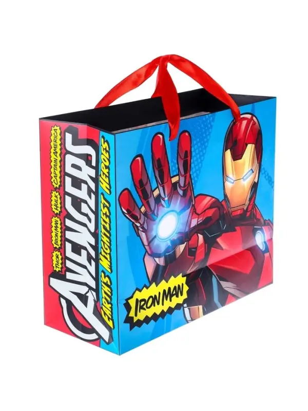 Пакет подарочный &laquo;Железный человек&raquo;, 23&times;27&times;11.5 см, упаковка, Мстители