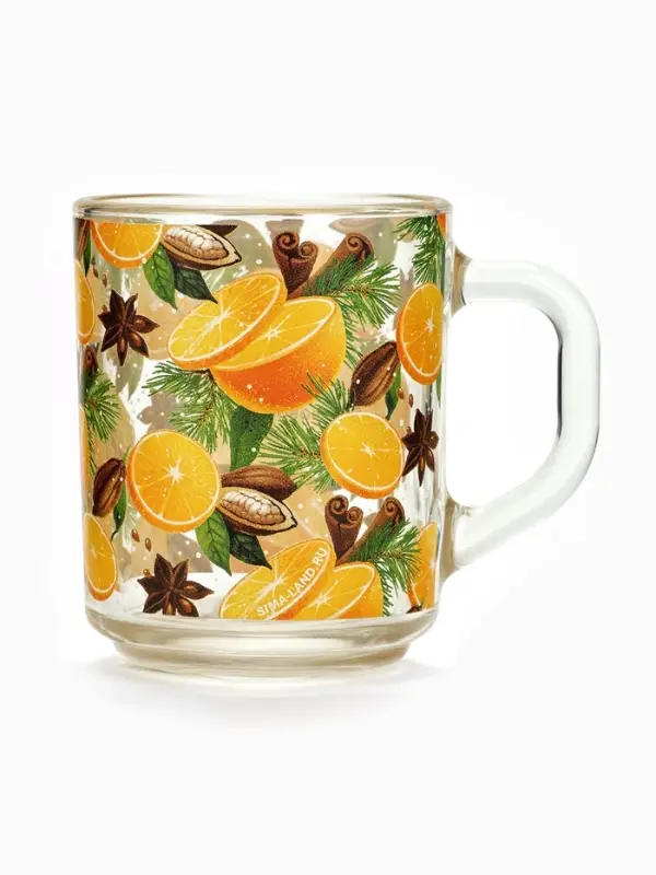Кружка стеклянная новогодняя &laquo;Глинтвейн&raquo;, 200 мл