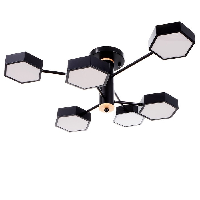 Люстра 1318/6BK LED 144Вт 3000-6000К черный 71х65х25 см BayerLux