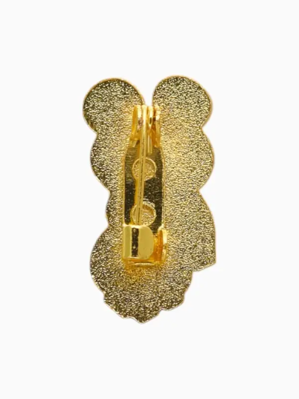 Значок &laquo;Олимпийский медвежонок&raquo;, 2.4 см, чёрно-белый в золоте