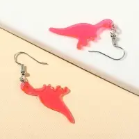 Серьги, набор украшений &laquo;Минни Маус и Дино&raquo;, розовые, золотой