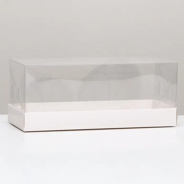Коробка с прозрачной крышкой &laquo;под рулет&raquo; 30&times;12&times;12 см Кондитерская упаковка