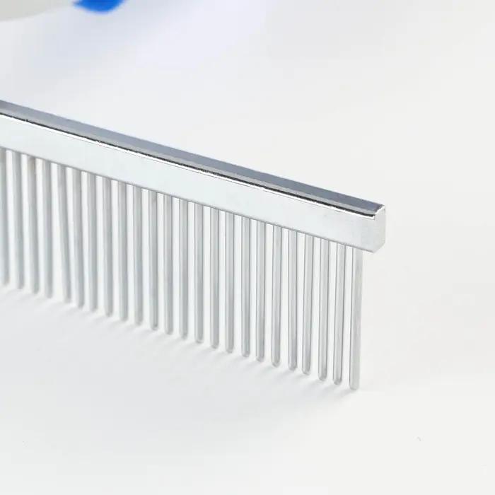 Расчёска для шерсти &laquo;Лапки&raquo;, 10.5&times;15 см, изогнутая, синяя