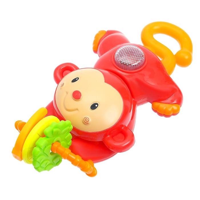 Музыкальная погремушка «Обезьянка», свет, звук, цвет МИКС Музыкальная погремушка «Обезьянка», свет, звук, цвет МИКС