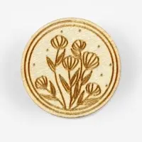 Игольница &laquo;Цветы&raquo; TEIRA, с магнитом, круглая, d=3 см, набор 2 шт., деревянная