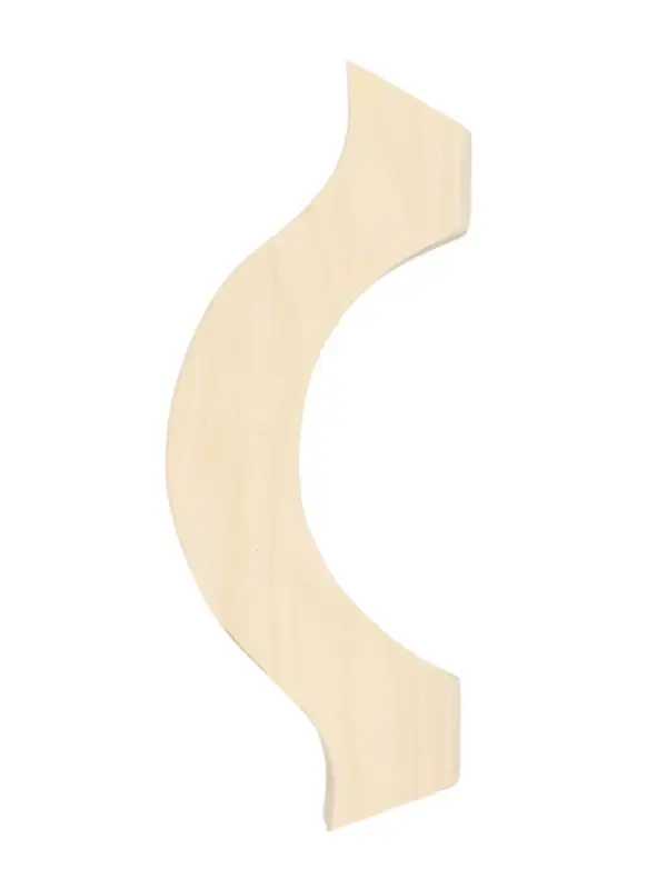 Ручка для бани и сауны, 17&times;8&times;2.7 см, деревянная