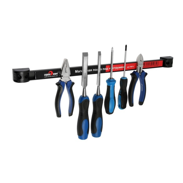 Магнитная полка под инструмент  Магнитная полка под инструмент "СЕРВИС КЛЮЧ" 70875, длина 500 мм