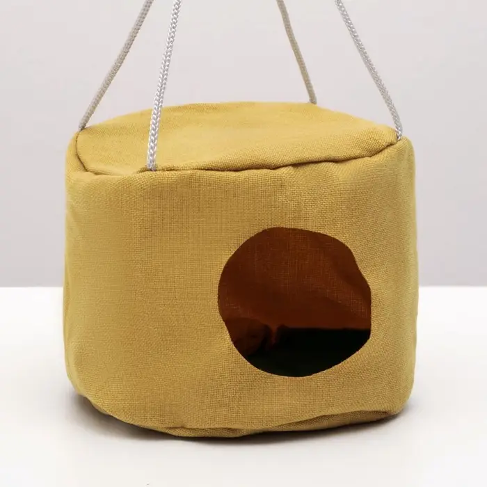 Подвесной дом для грызунов, 20&times;15 см, круглый, мебельная ткань, флис, цвет МИКС