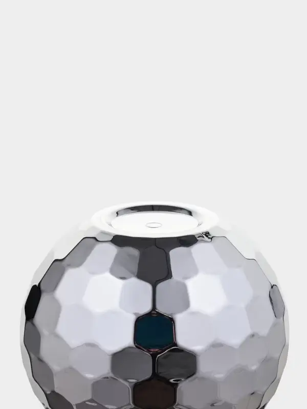 Стакан с крышкой и трубочкой Доляна &laquo;Сияние&raquo;, 600 мл, 11&times;11&times;10.5 см, серебристый