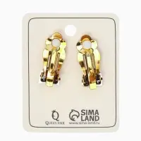 Серьги клипсы для ушей QF &laquo;Узел&raquo;, цвет чернёное золото