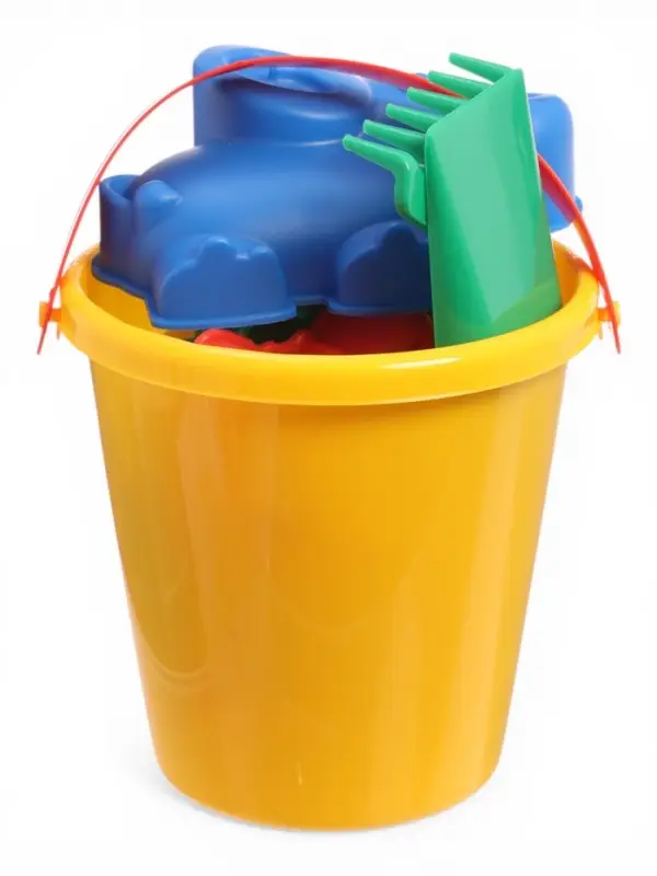 Набор игрушек для песочницы: ведёрко, 4 формочки для песка, грабли, лопатка, МИКС