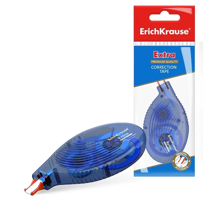 Корректирующая лента 5 мм &times; 8 м, ErichKrause Extra, корпус синий, европодвес