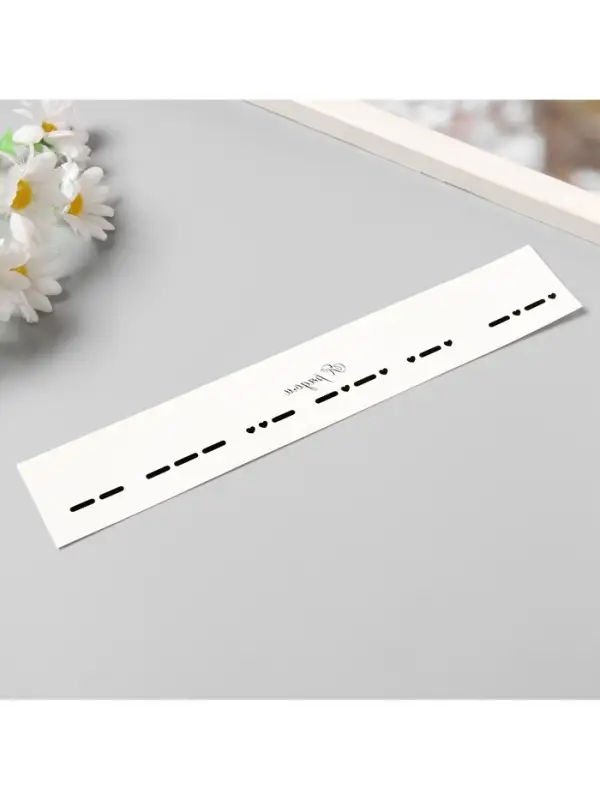 Переводная тату на тело чёрная «Браслет. Я рядом. Азбука Морзе», 20×3 см Переводная тату на тело чёрная «Браслет. Я рядом. Азбука Морзе», 20×3 см