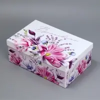 Набор коробок 5 в 1, упаковка подарочная, &laquo;Цветы&raquo;, 22&times;14&times;8.5‒ 32.5&times;20&times;12.5 см