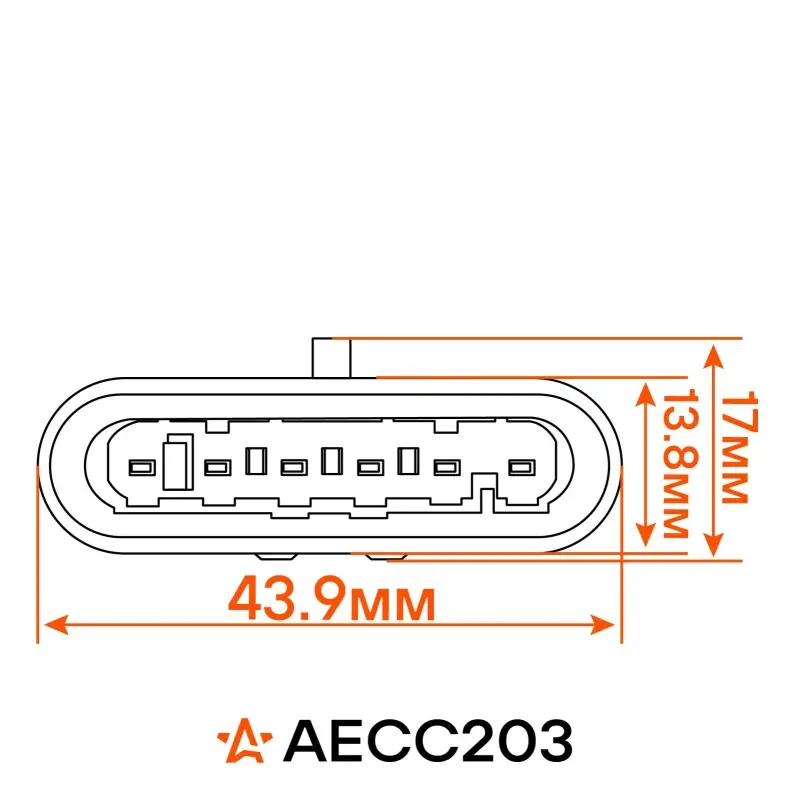 Разъем 6 pin (папа) с проводами для жгута форсунок ГАЗ Газель , УАЗ 452