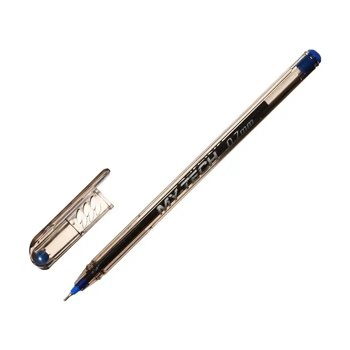 Ручка шариковая масляная Pensan My-Tech, узел-игла 0.7 мм, чернила синие + дисплей