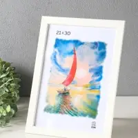 Фоторамка для фото 21&times;30 см, FIBO, мдф, (пластиковый экран), белый