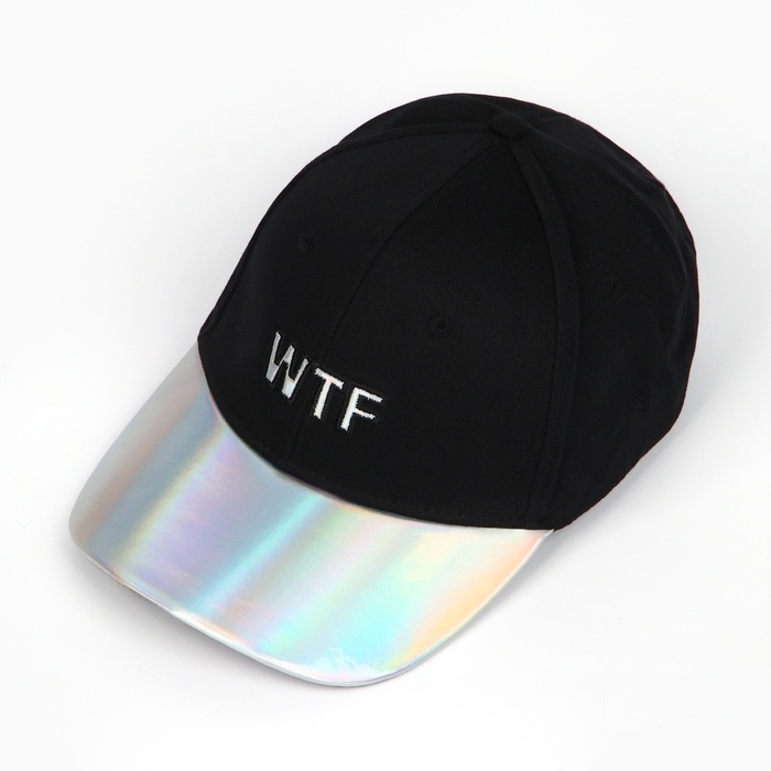 Кепка женская WTF, цвет чёрный, р-р 56