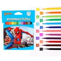 Фломастеры "Человек паук", 12 цветов, вентилируемый колпачок