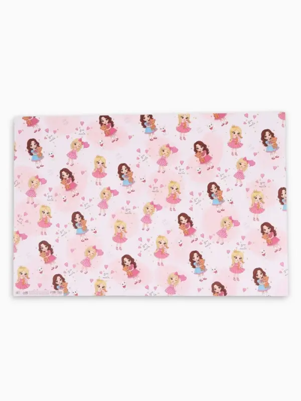 Бумага упаковочная &laquo;Принцесса&raquo;, глянец, 60&times;90 см