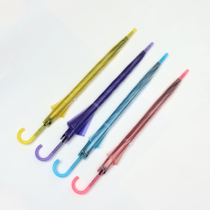 Зонт - трость полуавтоматический, 8 спиц, R = 46/55 см, D = 110 см, цвет МИКС Зонт - трость полуавтоматический, 8 спиц, R = 46/55 см, D = 110 см, цвет МИКС