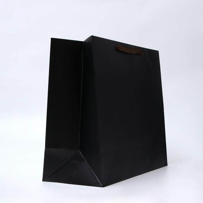 Пакет ламинированный горизонтальный "Черный", XL 49 × 40 × 19 см