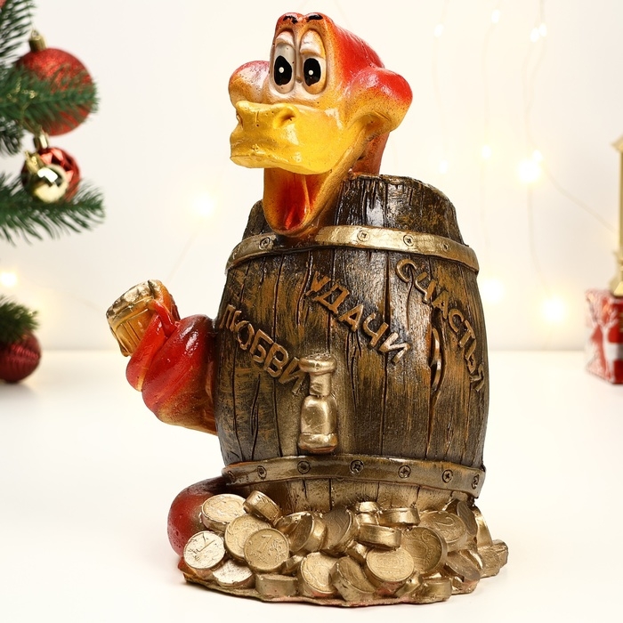 Копилка Копилка "Удав в бочке" 18х23х20см