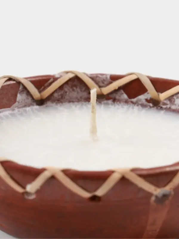 Свеча в керамической чаше, 12&times;9&times;5 см