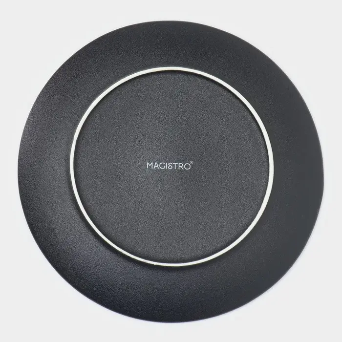 Набор тарелок фарфоровых десертных Magistro Lofty, 6 предметов: d=20 см, цвет чёрный Набор тарелок фарфоровых десертных Magistro Lofty, 6 предметов: d=20 см, цвет чёрный