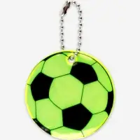 Светоотражающий элемент &laquo;Футбольный мяч&raquo;, двусторонний, d=5 см, жёлтый