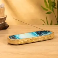 Подставка под благовония "Лазурь" 28х10х3 см, манговое дерево Подставка под благовония "Лазурь" 28х10х3 см, манговое дерево