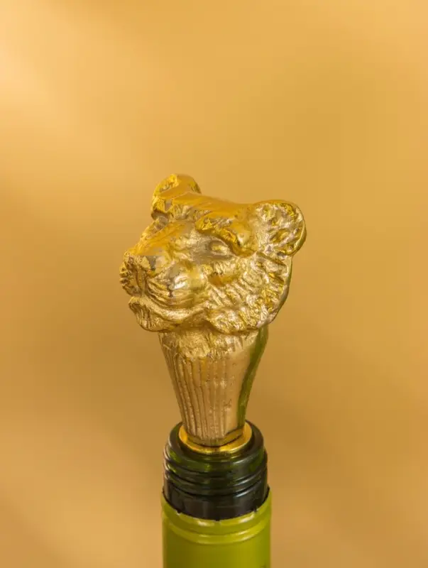 Пробка для бутылок &laquo;Лев&raquo;, 5&times;5&times;13 см, алюминий