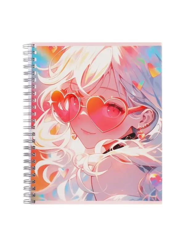 Набор тетрадей Calligrata &laquo;Аниме. Девочка в очках&raquo;, 3 штуки, 96 листов, на гребне, обложка из мелованного картона